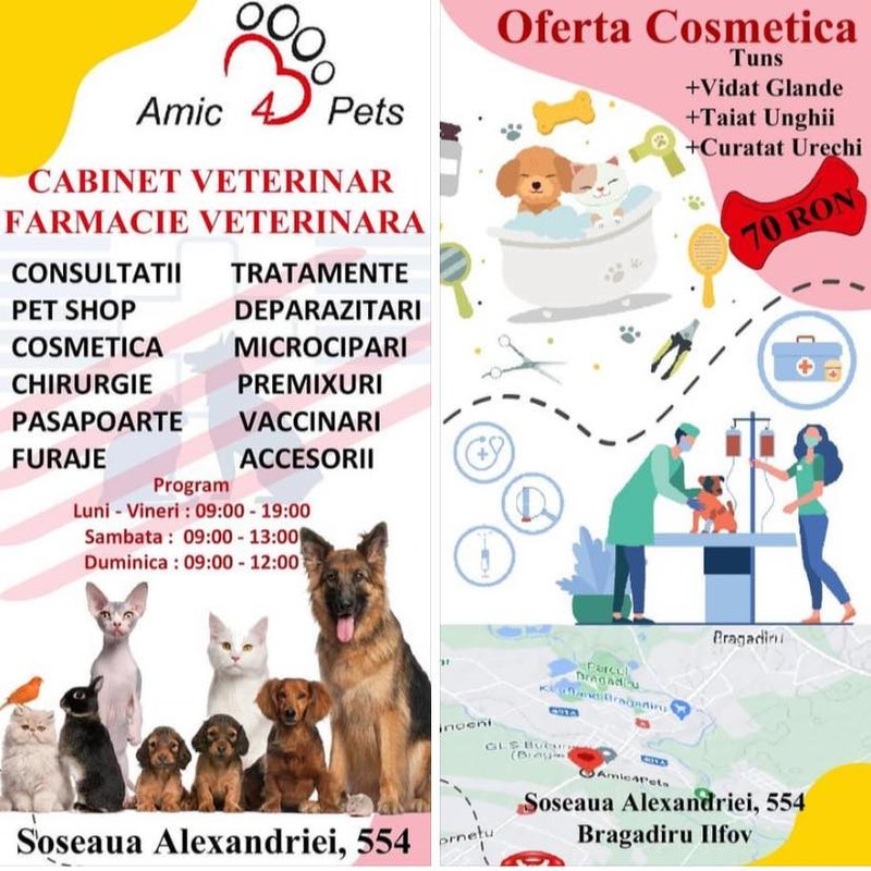 Amic 4 Pets - Cabinet veterinar, cosmetica animale